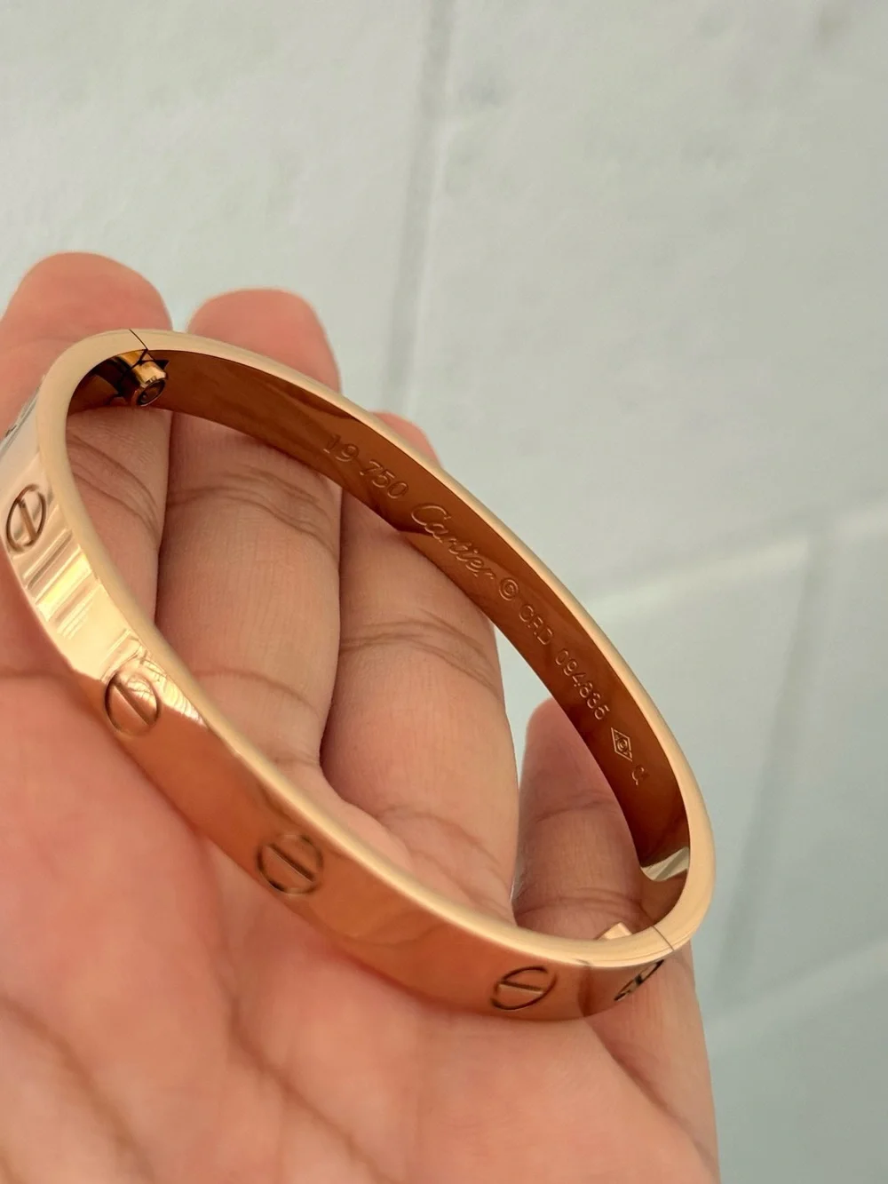 Rose Gold Bangle Bracelet - Elegant Women's Jewelry